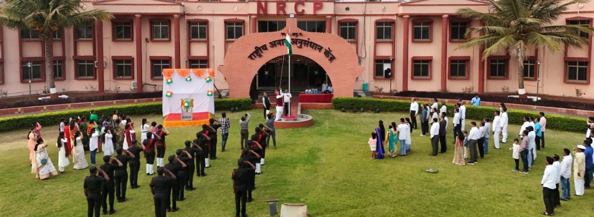 Flag hoisting by our respected Dr. R. A. Marathe, Director, ICAR-NRCP, Solapur on the occasion of 77th Republic Day celebration on 26.01.2026